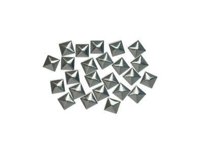 Bügelnieten Quadrat 0,7 cm silber 24 St