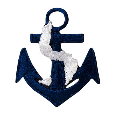 Applications - Fashion and Home - iron-on anchor, small blue/white