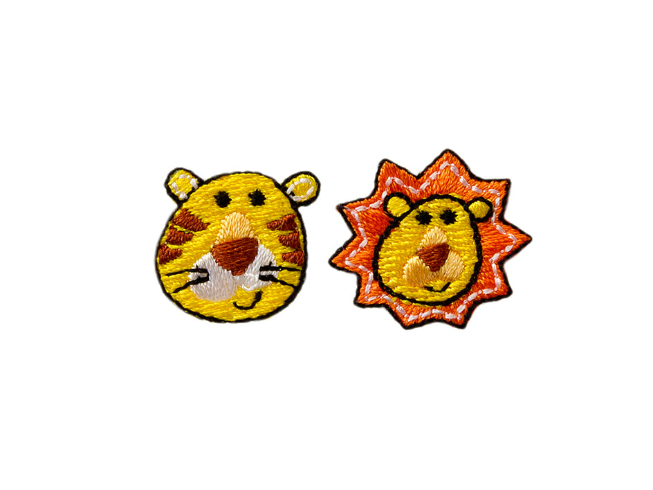 Applikationen - Kids and Hits - aufbügelbar Tiger/Löwe ca. 1,5x1,5 cm farbig 2 St