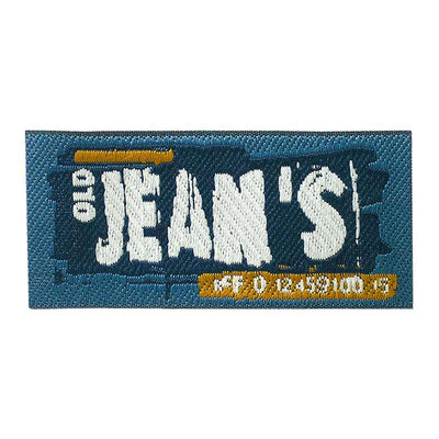 Appliques - Teens and Jeans - iron-on Old Jeans approx. 3.0x6.0 cm colored