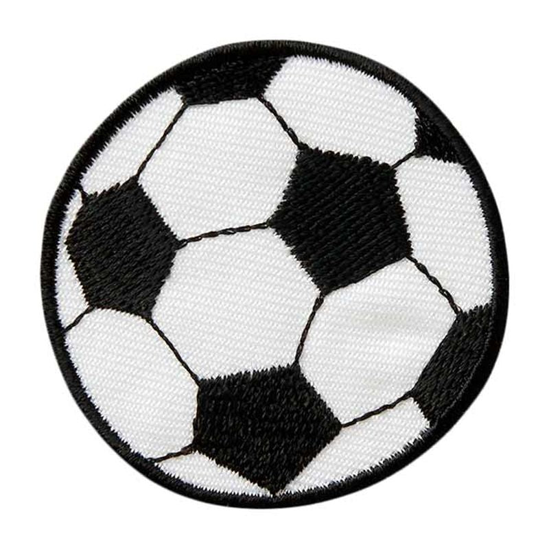 Appliques - Kids and Hits - iron-on football approx. 4.5x4.5 cm black/white