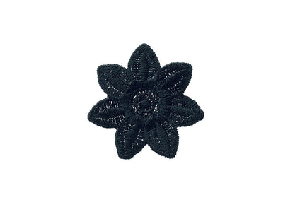 Appliques - Kids and Hits - iron-on flower approx. 3.0x3.0 cm black