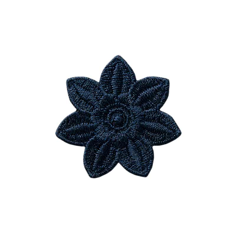 Application flower, dark blue