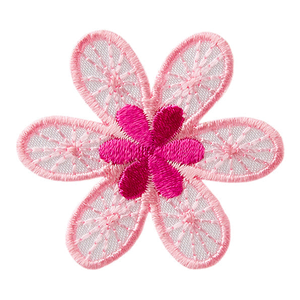 Appliques - Kids and Hits - iron-on flower 4.5 cm pink