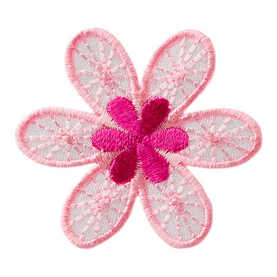 Applikationen - Kids and Hits - aufbügelbar Blume 4,5 cm rosa