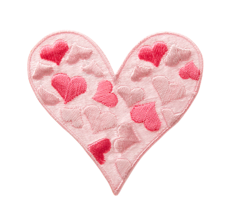 Appliques - Kids and Hits - iron-on heart approx. 5.5x6.0 cm pale pink