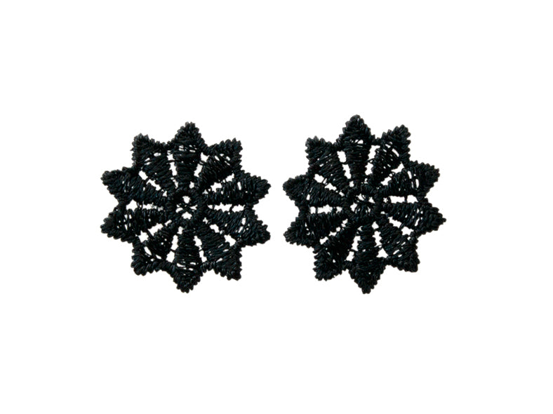 Applications - Kids and Hits - iron-on 2 crochet stars approx. 2.0x2.0 cm black 2 pieces