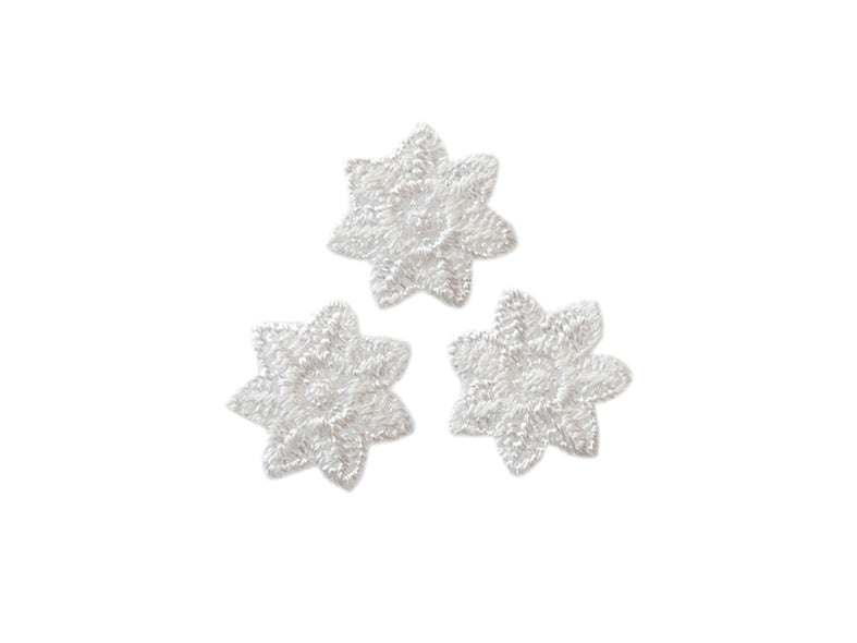 Appliques - Kids and Hits - iron-on 3 stars approx. 1.0x1.0 cm white 3 pieces