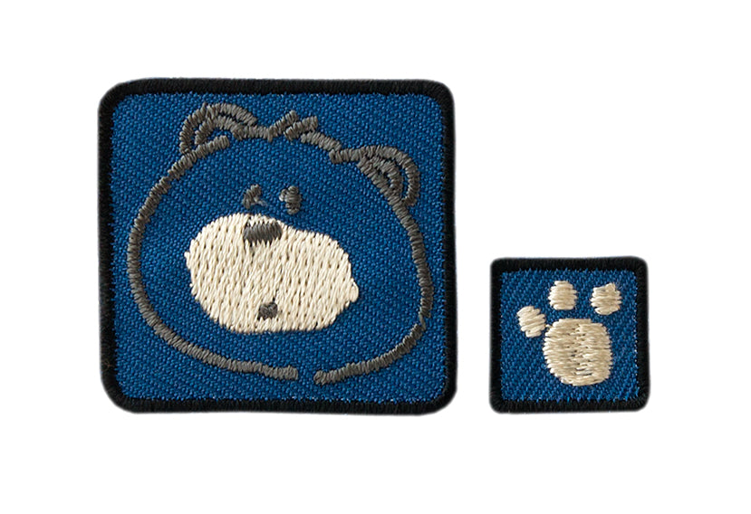 Appliques - Kids and Hits - iron-on bear and paw approx. 1.5x1.5 cm blue 2 pieces