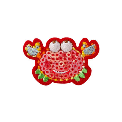 Appliques - Kids and Hits - iron-on crab with sequins