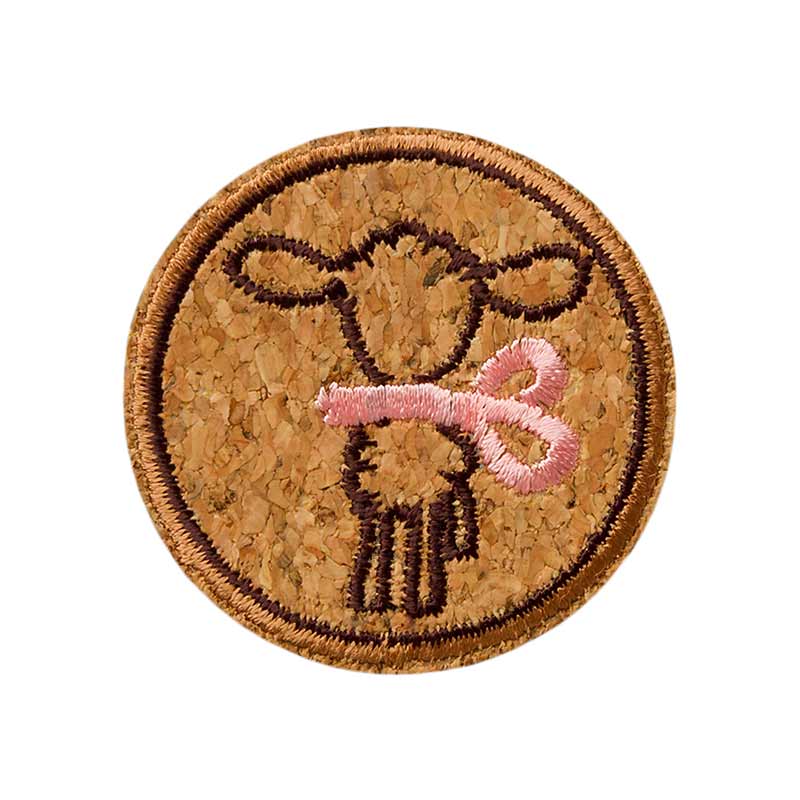 Application lamb cork round, pink