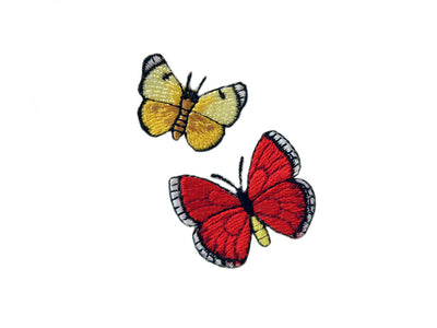 Appliques - animal motifs - iron-on butterflies approx. 1.0x2.0 cm colored