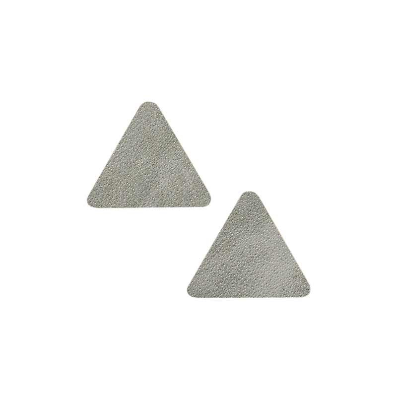 Application triangles leather grey