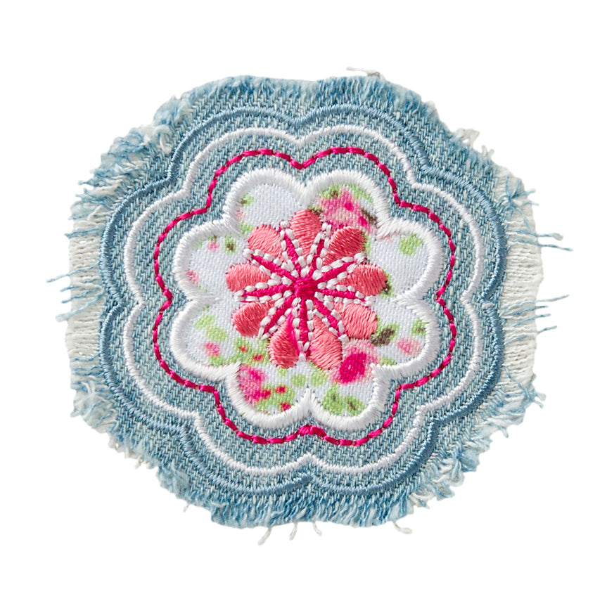 Appliques - Kids and Hits - iron-on flower, cool light blue