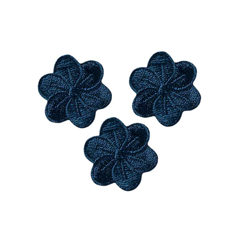 Appliques - Kids and Hits - iron-on flowers dark blue 3 pieces