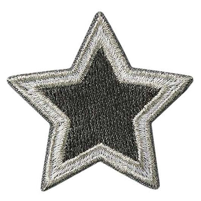 Appliques - Teens and Jeans - iron-on star silver/grey