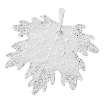 Appliques - Fashion and Home - iron-on lace maple leaf white