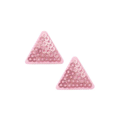 Applique triangles sequins pink