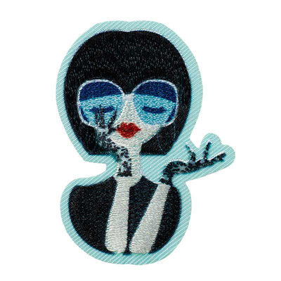 Applique Vintage Lady blue