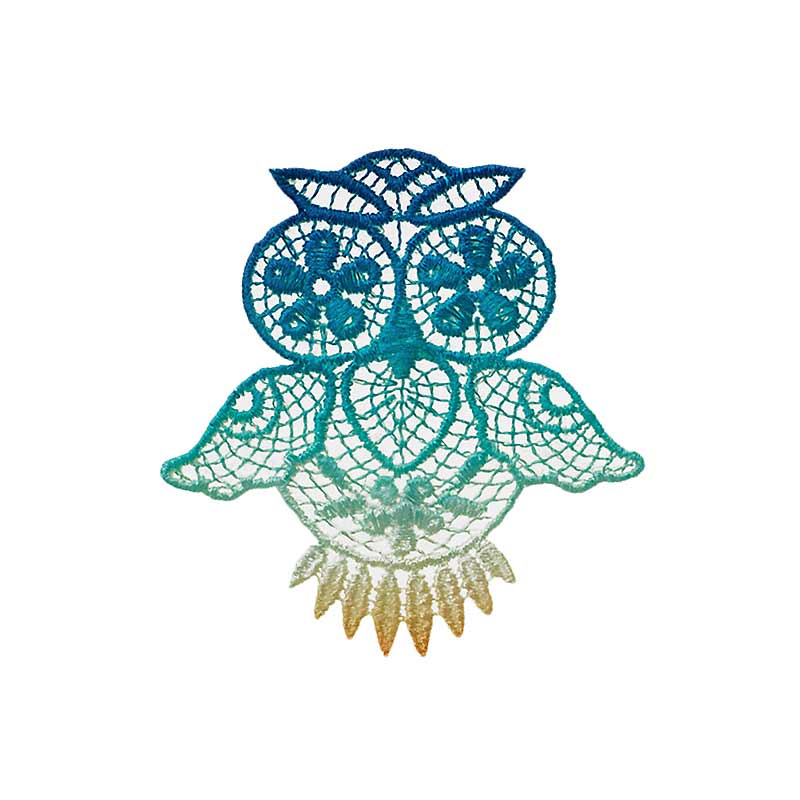 Applique owl gradient lace