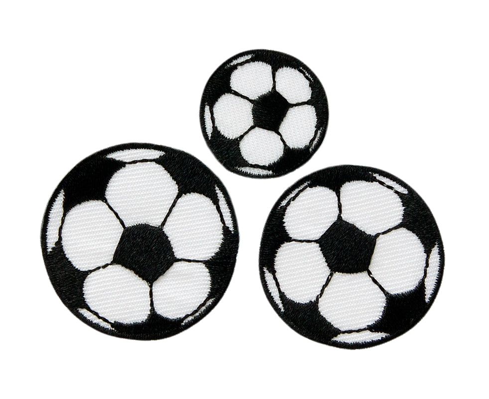 Applications - Kids and Hits - iron-on footballs approx. 2.0x2.0 cm colored