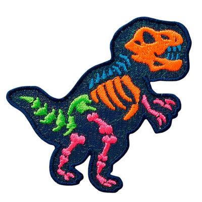 Applikationen - Kids and Hits - aufbügelbar Dinosaurier blau/bunt