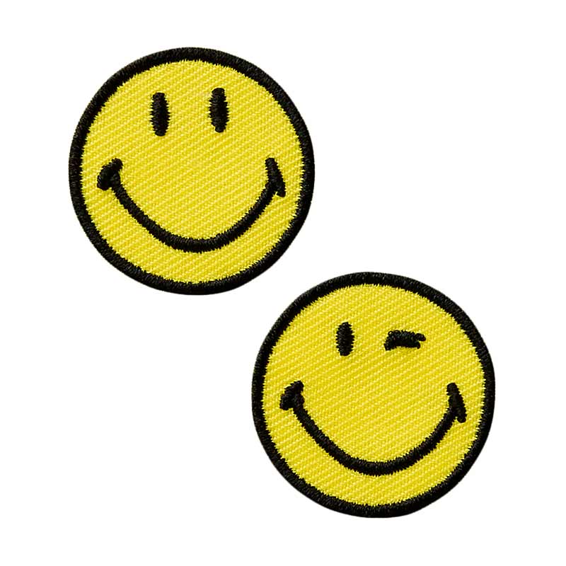 Applikationen - Kids and Hits - aufbügelbar Smiley(c) classic farbig 2 St