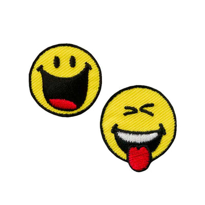 Applications - Kids and Hits - iron-on Smiley(c) funny 2 pcs. small colored