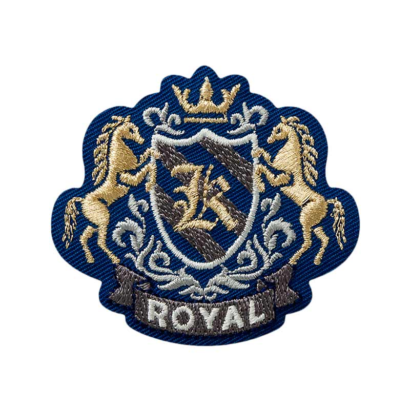 Applikationen - Teens and Jeans - aufbügelbar Wappen Royal Blau/Gold blau/gold 5,1x4,7 cm 1 Stück