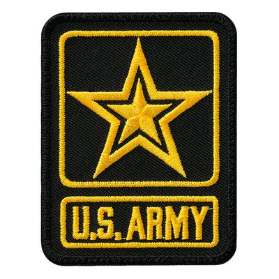 US Army applique with star, black/gold