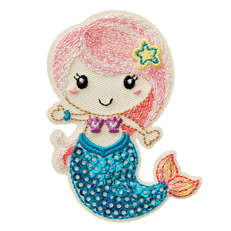 Applique mermaid sequins