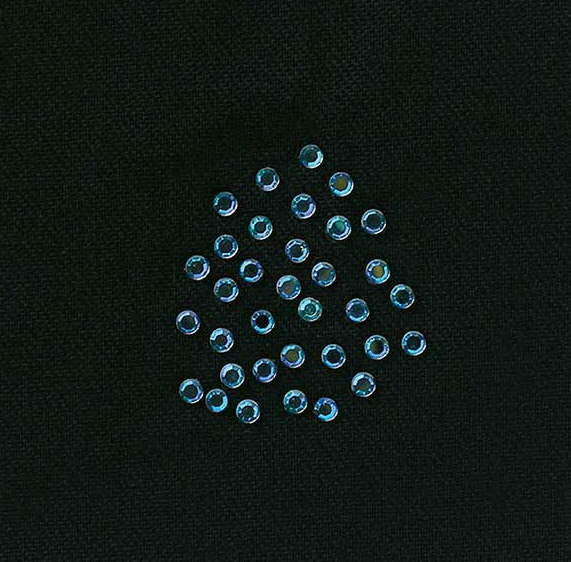 Applications - Fashion and Home - iron-on rhinestones approx. 0.2 cm aqua 36 pieces