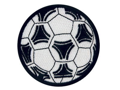 Applications - Kids and Hits - iron-on football approx. 7.0x7.0 cm black/white