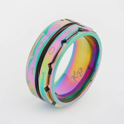 Row Counter Ring Rainbow Size 12 (inner diameter 21.4 mm) Rainbow