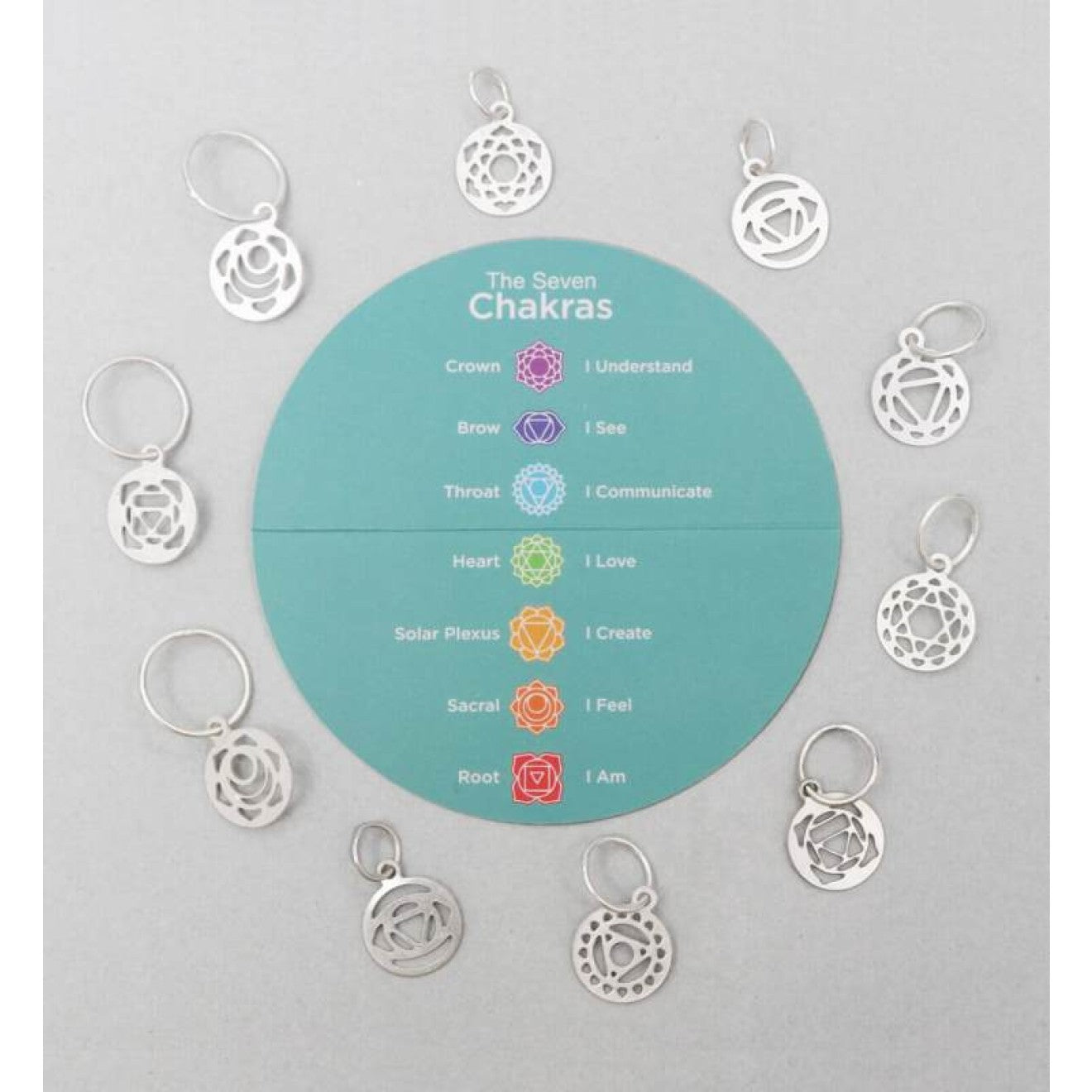 Stitch markers Mindful 100 pcs. silver plated 