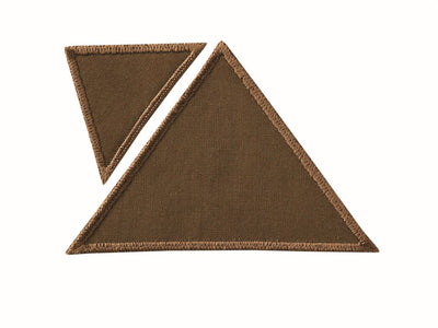 Appliques - Kids and Hits - iron-on triangles approx. 7.0x11.0 cm light brown