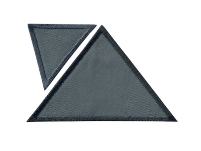 Appliques - Kids and Hits - iron-on triangles approx. 7.0x11.0 cm grey