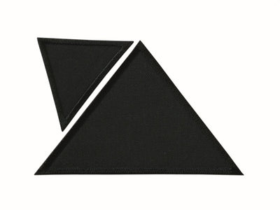 Appliques - Kids and Hits - iron-on triangles approx. 7.0x11.0 cm black