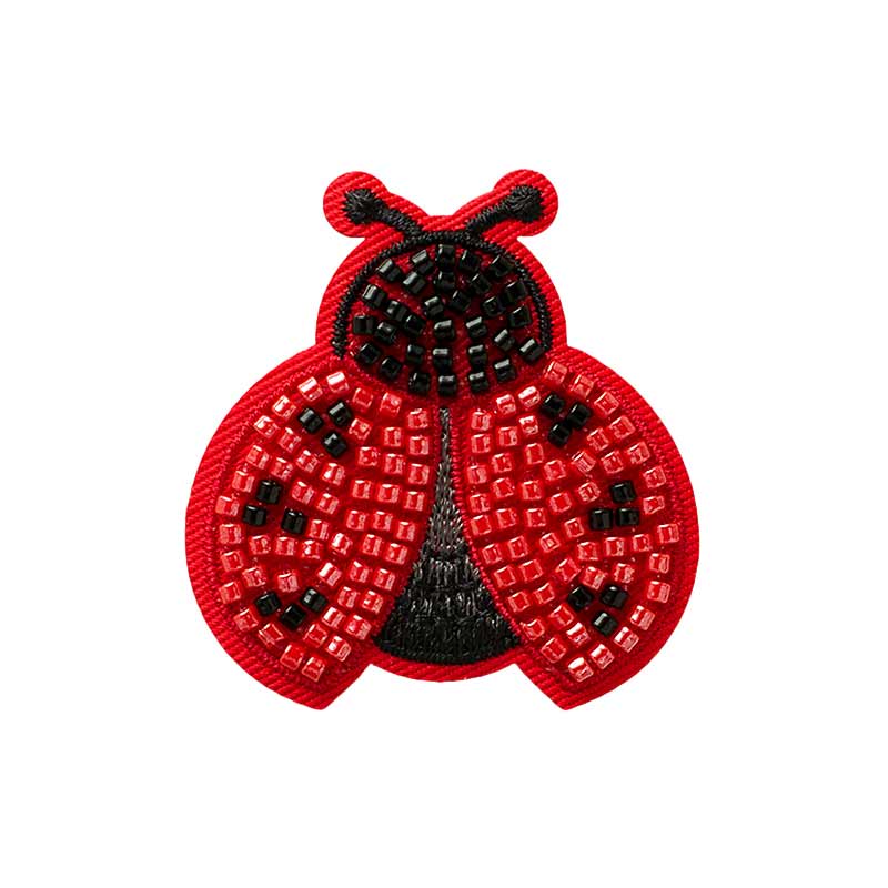 Ladybug applique with pearls