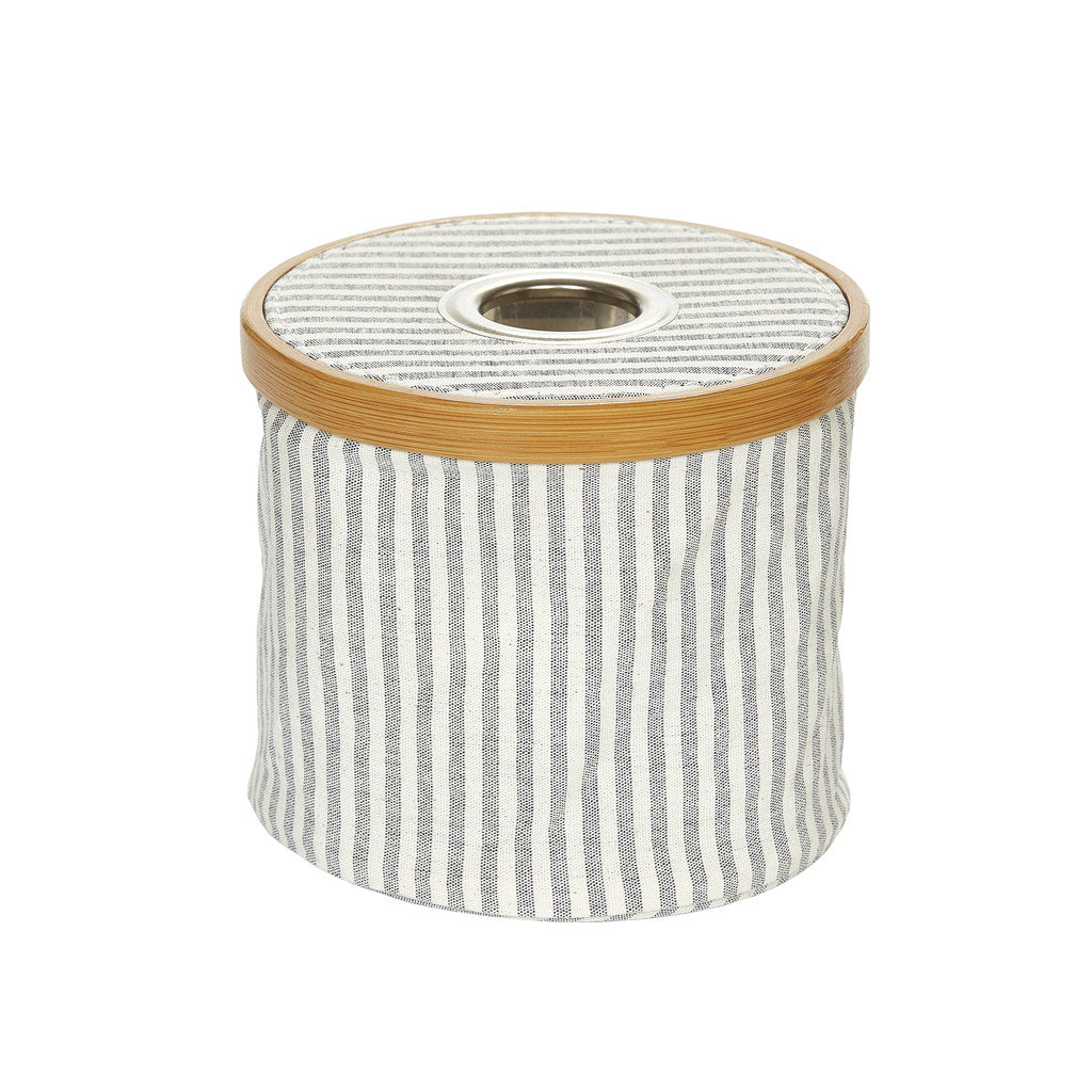 Wool dispenser Canvas &amp; Bamboo approx. 13.5x16 cm stripes