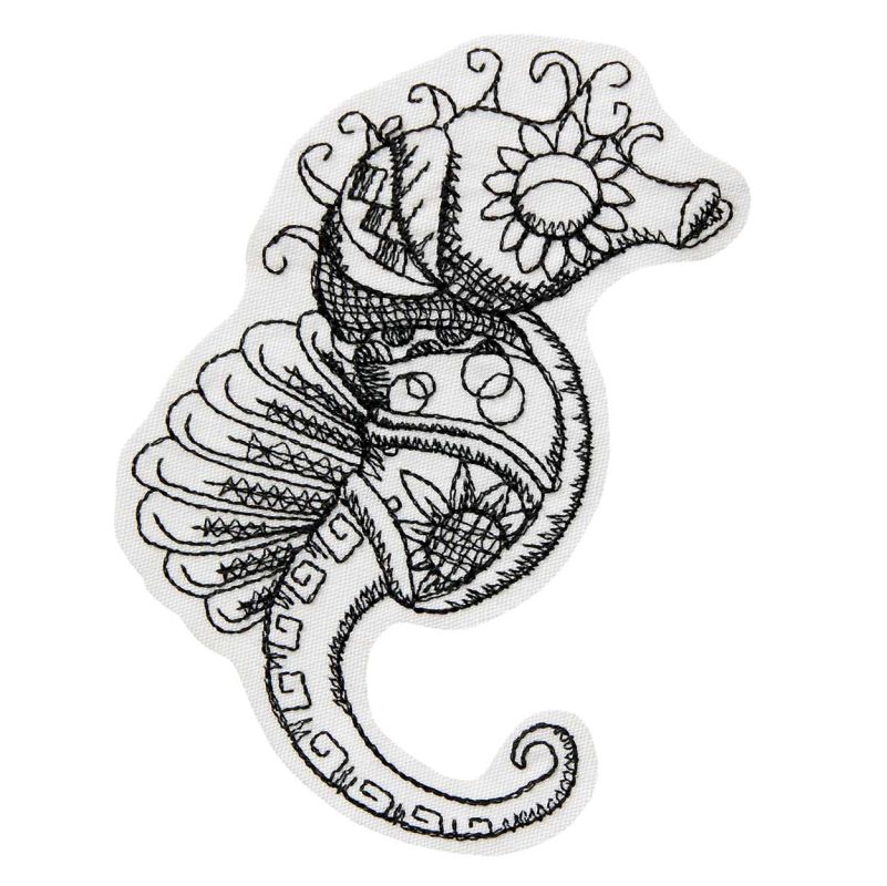 Appliques - Teens and Jeans - iron-on Tattoo-Art Seahorse