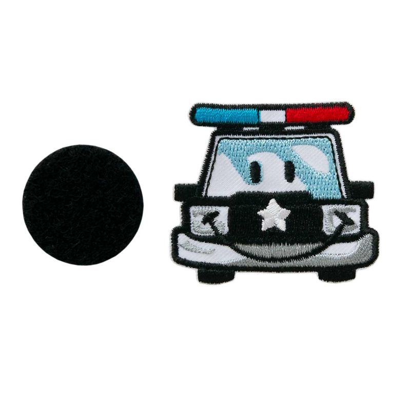 Applications - Kids and Hits - iron-on Smiley© police car with Velcro