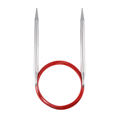 Circular knitting needle RED LACE stainless steel 100 cm - 150 cm