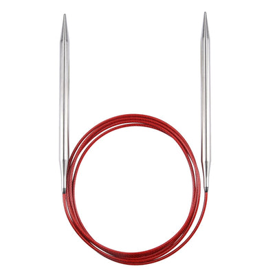 Circular knitting needle RED LACE stainless steel 100 cm - 150 cm