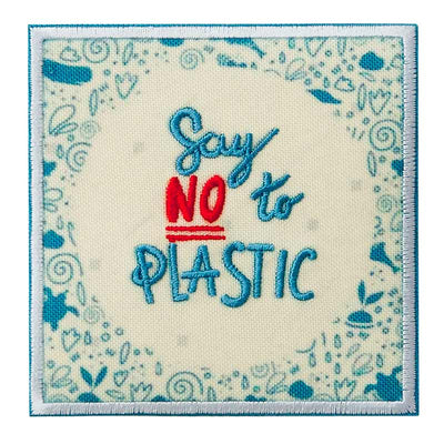 Applikationen - Teens and Jeans - aufbügelbar Recycl-Patch Say no to Plastic