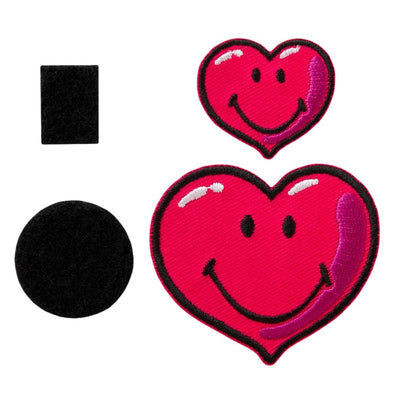 Applications - Kids and Hits - iron-on Smiley© big heart + small heart with velcro