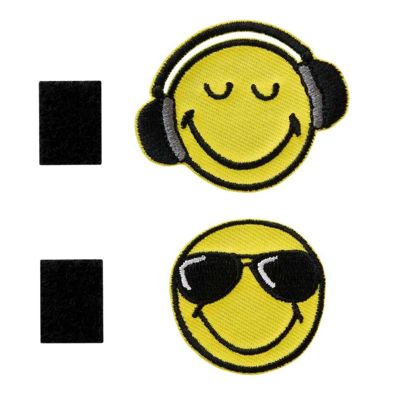 Applications - Kids and Hits - iron-on Smiley© sunglasses+headphones with velcro