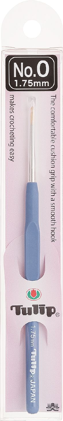 Tulip Etimo crochet hook with soft grip blue