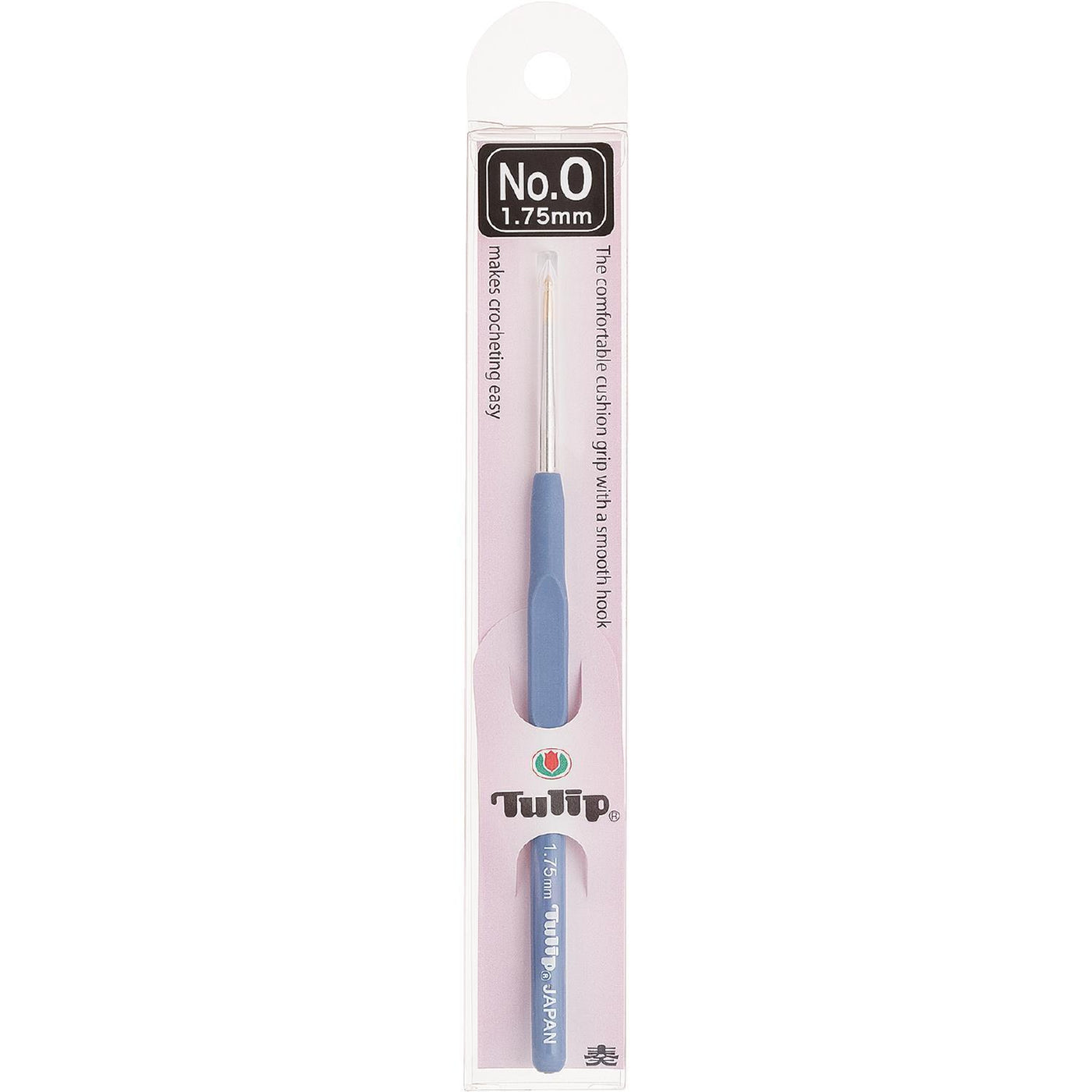 Tulip Etimo crochet hook with soft grip blue