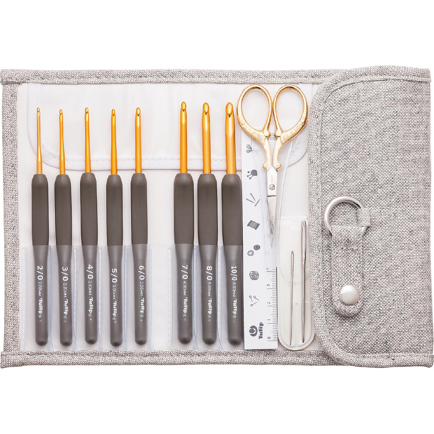 Tulip Etimo Crochet Hook with Soft Grip Set Premium Gold